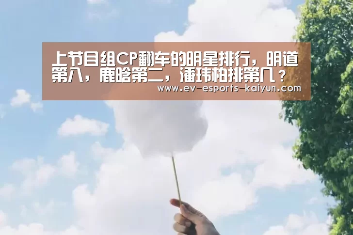上节目组CP翻车的明星排行,明道第八,鹿晗第二,潘玮柏排第几?“开云体育下载”(图2) 开云移动端